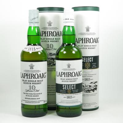 Laphroaig 10 Year Old and Laphroaig Select 2 x 70cl