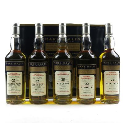 Rare Malts Collection 5 x 20cl Including Glenlochy / North Port / Hillside