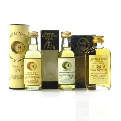 Glenury Royal Miniature Selection 3 x 5cl / including 1971 Signatory 23 Year Old