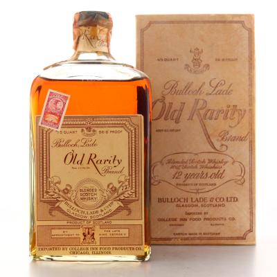 Bulloch Lade Old Rarity 12 Year Old 1940s / US Import