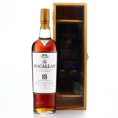 Macallan 1990 18 Year Old 75cl / Wooden Box US Import