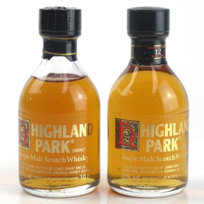 Highland Park 12 Year Old Screen Print Label 1980s 2 x 10cl