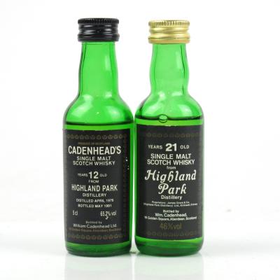 Highland Park 12 Year Old and 21 Year Old Cadenhead's Miniatures Highland Park 12 Year Old and 21 Year Old Cadenhead's Miniatures