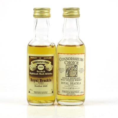 Royal Brackla 1969 and 1970 Gordon and MacPhail 2 x 5cl Royal Brackla 1969 and 1970 Gordon and MacPhail 2 x 5cl