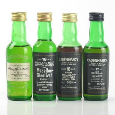 Macallan Cadenhead's Miniature Selection 4 x 5cl / Including 1963 30 Year Old