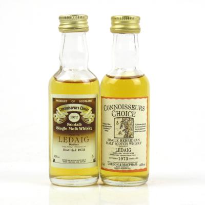 Ledaig 1972 and 1973 Gordon and MacPhail 2 x 5cl