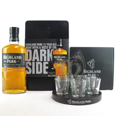 Highland Park 12 Year Old 75cl / with 6 Shot Glasses With Base