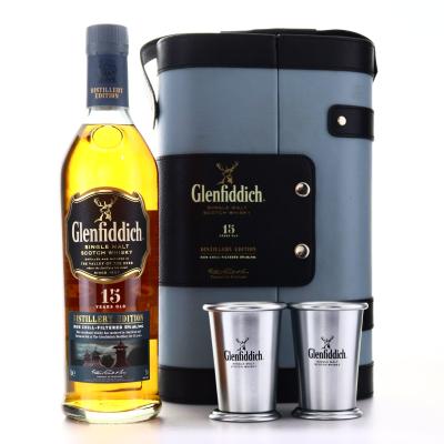 Glenfiddich 15 Year Old Distillery Edition / with Metal Tumblers