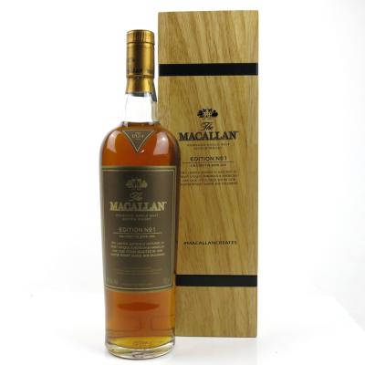 Macallan Edition No 1 / Wooden Presentation Box
