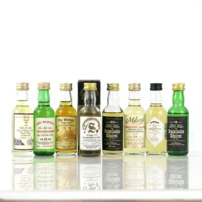 Craigellachie Miniature Selection x 8 / includes 20 Year Old Cadenhead's