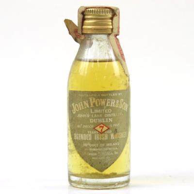 John Power & Sons Gold Label Irish Whiskey 1980s 5cl Miniature 