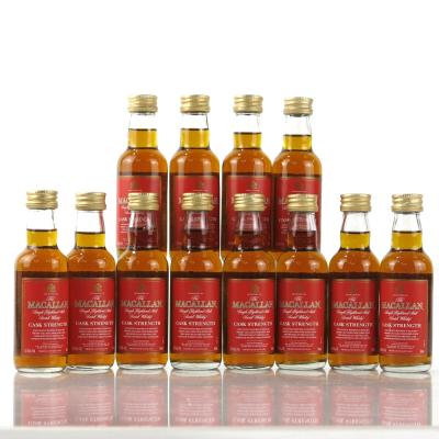 Macallan Cask Strength Miniatures 12 x 5cl / US Import