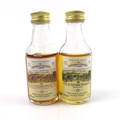 Glendronach 12 Year Old 1980s Miniatures / 2 x 5cl