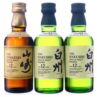 Yamazaki & Hakushu 12 Year Old Miniatures 3 x 5cl