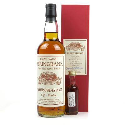 Springbank Claret Wood Christmas 2007 / Includes Sample Springbank Claret Wood Christmas 2007 / Includes Sample
