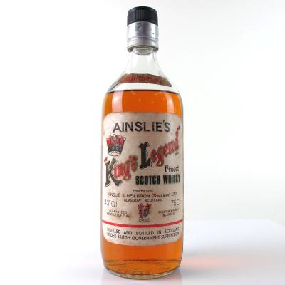 Ainslie's Kings Legend Finest Scotch Whisky 1970s