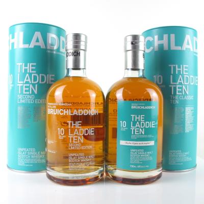 Bruichladdich Laddie 10 Year Old 2 x70cl / Including 2nd Edition