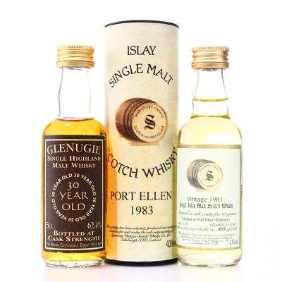 Glenugie 30 Year Old & Port Ellen 1983 Miniatures x 2