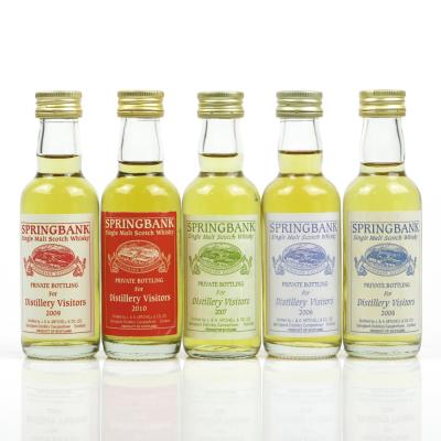 Springbank Distillery Visitors 2006-2010 5 x 5cl