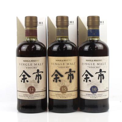Yoichi 10, 12 and 15 Year Old 3 x 70cl