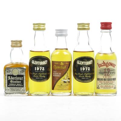 Single Malt Miniature Selection Including Clynelish 1970s 5 x 5cl