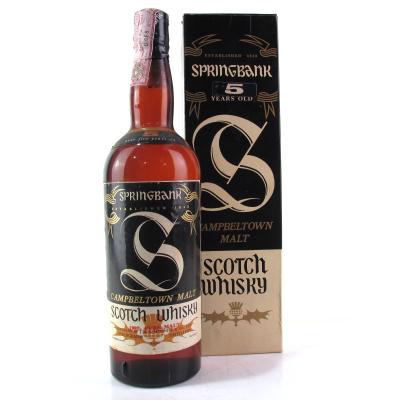 Springbank 5 Year Old 1960s