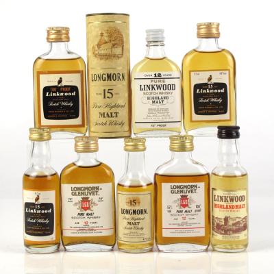 Miscellaneous Linkwood and Longmorn Single Malts 8 x 5cl Miscellaneous Linkwood and Longmorn Single Malts 8 x 5cl