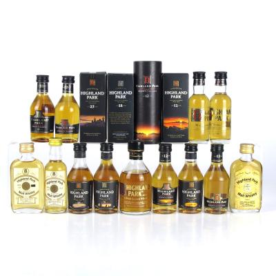 Highland Park Miniature Selection x 13 / including 25 Year Old