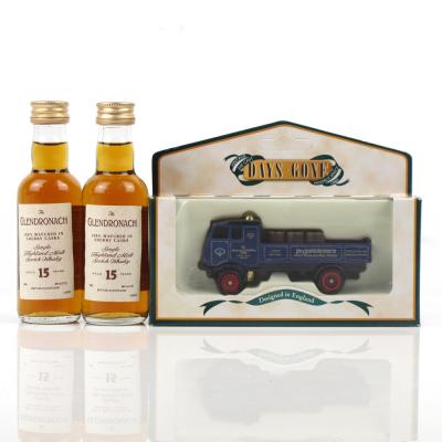 Glendronach Days Gone Model and 15 Year Old Miniatures 2 x 5cl