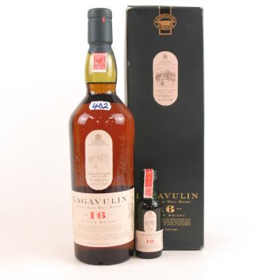 Lagavulin 16 Year Old White Horse / Including Miniature