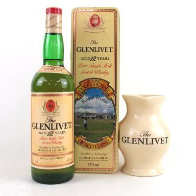 Glenlivet 12 Year Old 75cl / Royal Troon Golf Course Tin Includes Jug