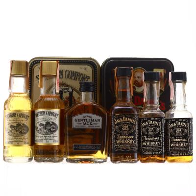 Jack Daniel's & Southern Comfort Miniature x 6 Includes Gentleman Jack