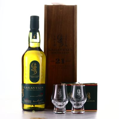 Lagavulin 21 Year Old Cask Strength / Jazz Festival 2019 - Includes 2 Glasses