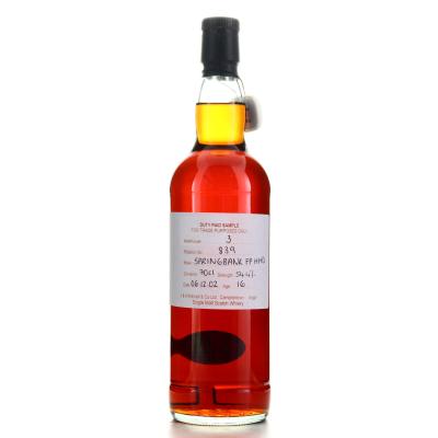 Springbank 2002 Duty Paid Sample 16 Year Old / Fresh Port Barrel