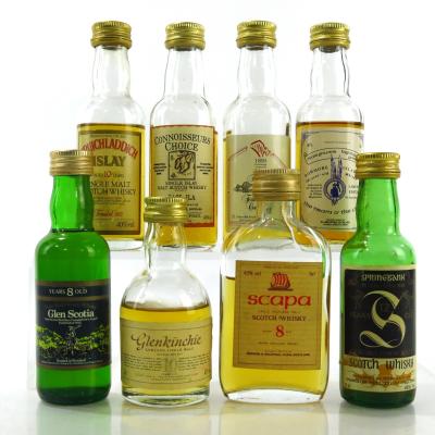 Single Malt Miniature Selection x 8 / includes Springbank 12 Year Old 1980s