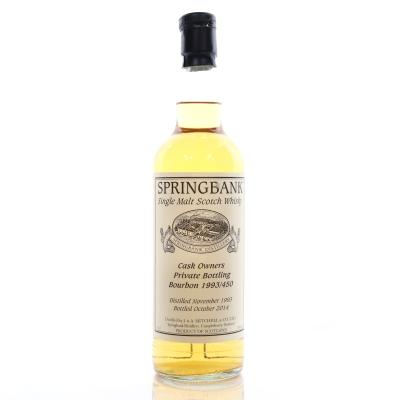 Springbank 1993 Private Cask 20 Year Old #450