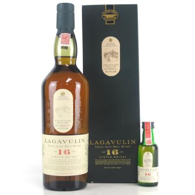 Lagavulin 16 Year Old White Horse Bottling / with Miniature 5cl