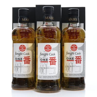Shinshu 2013 Single Bourbon Cask #1664 3 x 70cl / Number One Drinks 10th Anniversary