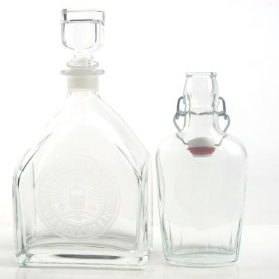 Jack Daniel's The Order of the Gentlemen Decanter and Glass Hip Flask