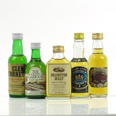 Highland Malt Miniature Selection Circa 1960s and 1970s  5 x 5cl