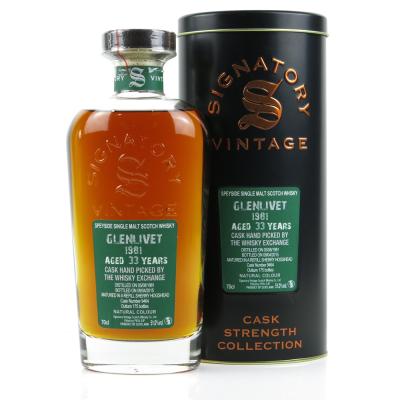 Glenlivet 1981 Signatory Vintage Cask Strength 33 Year Old / TWE Exclusive