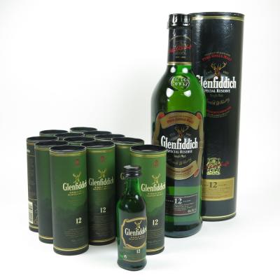 Glenfiddich 12 Year Old and Miniatures x 12 Glenfiddich 12 Year Old and Miniatures x 12
