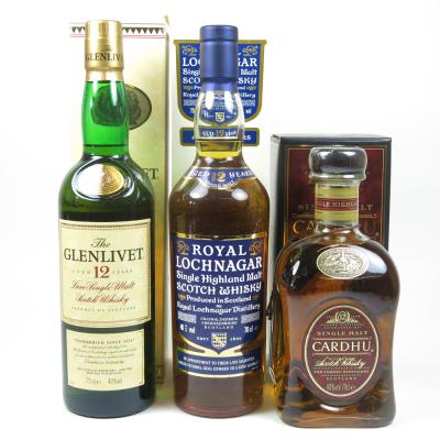 Miscellaneous 12 Year Old Single Malts 3x 70cl Miscellaneous 12 Year Old Single Malts 3x 70cl