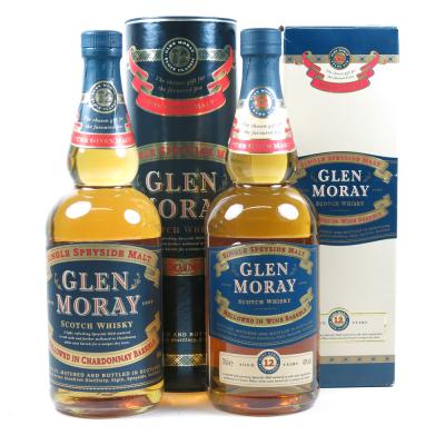 Glen Moray Chardonnay and 12 Year Old 2 x 70cl