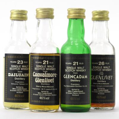 Cadenhead's Miniature Selection x 4 / including Glenlivet 26 Year Old