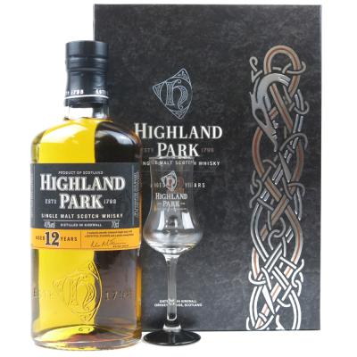 Highland Park 12 Year Old Gift Pack / Including Branded Glass