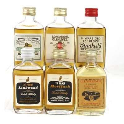Miscellaneous Single Malt Miniature 1970s Selection 6 x 5cl