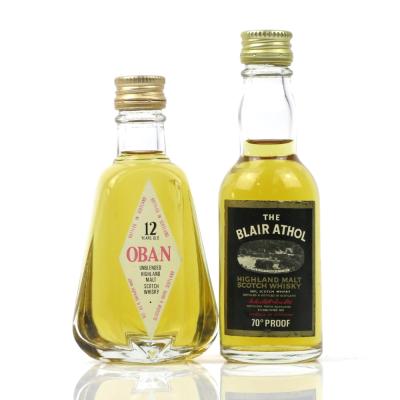 Oban 12 Year Old and Blair Athol Miniatures Circa 1960s