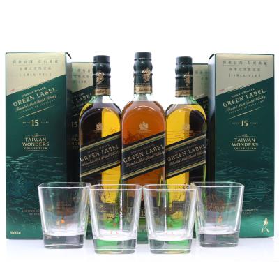Image for Johnnie Walker Green Label Taiwan Wonders Collection - with Glasses x 4