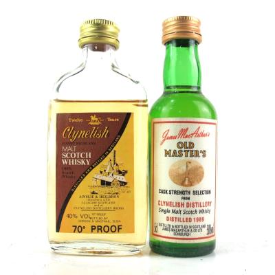 Clynelish Ainslie Heilbron 70° Proof  and Clynelish 1989 2 x 5cl Miniatures